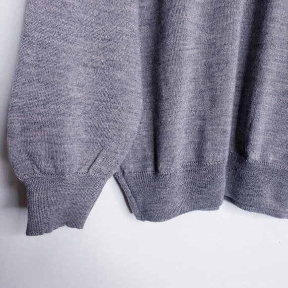 Vintage Gray Mock Neck Lightweight Slouchy Pullover Sweater Women's Size Large - Picture 3 of 7